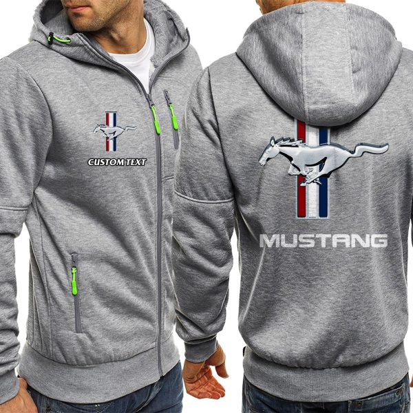 Ford Mustang Zip Hoodie Customize name, color, logo or Car model