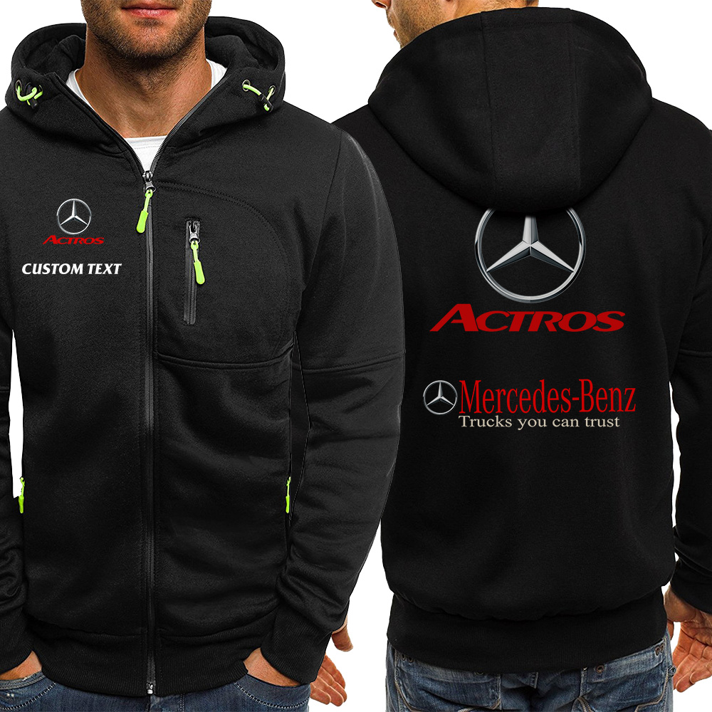 Mercedes Actros Zip Hoodie Customize name, color, logo or Car model ...